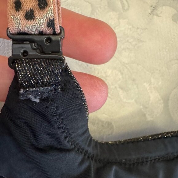 Victoria's Secret Size 38D Bra T Shirt Push Up Full Coverage‎ Black Gold Leopard - Picture 8 of 8